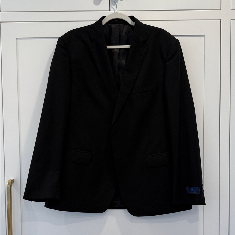 JB Britches Classic Black Men's Blazer NWT 44R